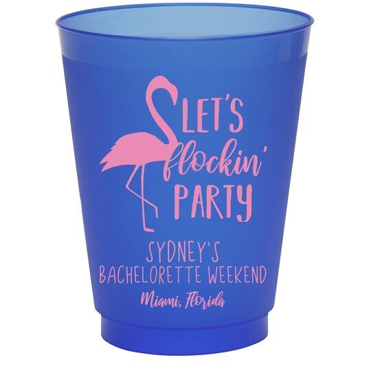 Let's Flockin' Party Colored Shatterproof Cups